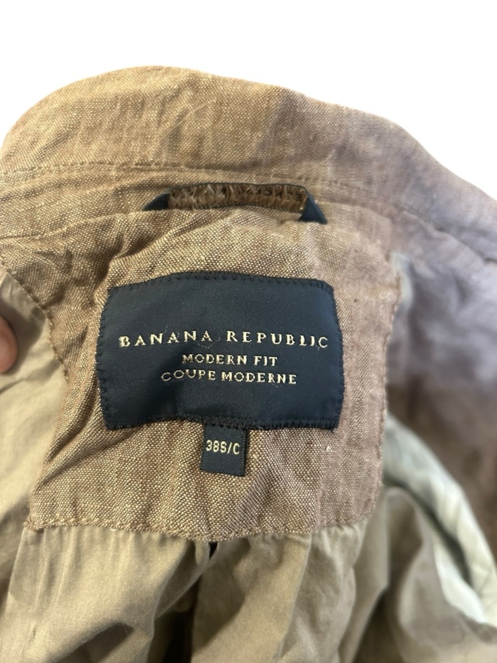 Banana Republic Linen Modern Fit Lined Jacket Brown Women’s Size M - Picture 5 of 7